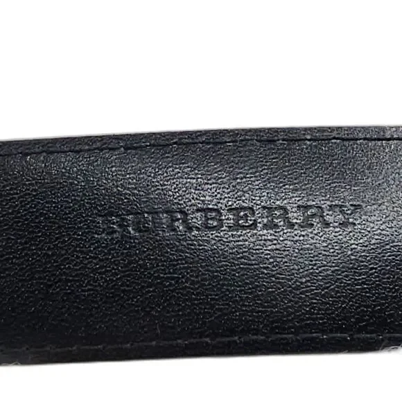 Burberry Check Leather Belt Black Men's Size 84/85 EU 34 US - Picture 5 of 9